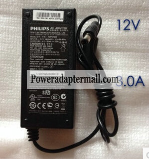 12V 3A Philips 227E4LHSB 227E4LHAB LCD Monitor AC adapter power - Click Image to Close